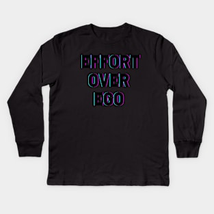 Black-Out Effort over Ego Kids Long Sleeve T-Shirt